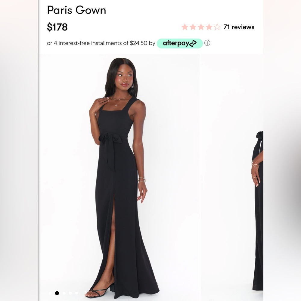 Show Me your Mumu Paris Gown Black Stretch Formal Bridesmaid Dress